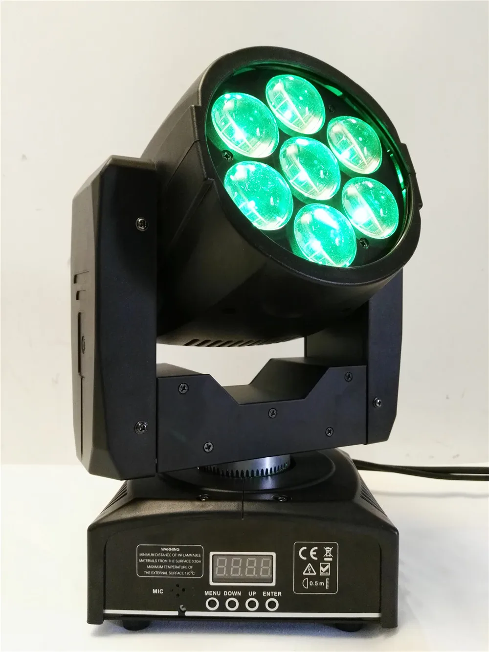 Zoom LED 7x12w RGBW 4in1 Moving Head Light DMX512 Wash Light/Zoom профессиональный DJ/Bar/Party/Show/Stage Light|Эффект
