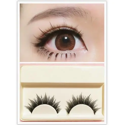 

Natural Long Cosplay Makeup Cross Strip False Eyelashes Black Eye Lashes
