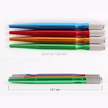 30 шт 4 цвета профессиональная косметическая бровей мини алюминиевая ручка постоянный макияж с микроволокном Татуировка ручка-держатель игл