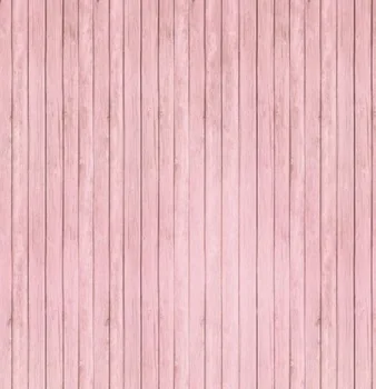 

5X7ft Art Fabric Printed Pink fence wood floor photography backdrop Z-20