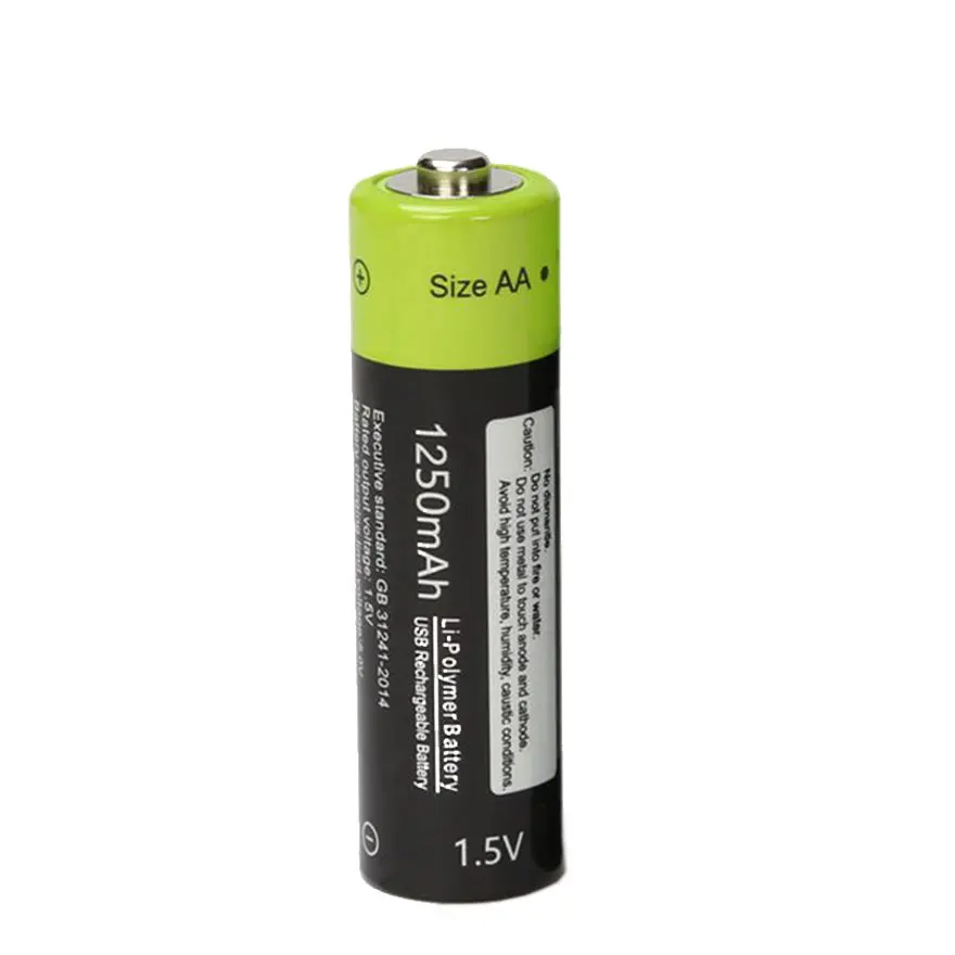 1-4 шт 1,5 V AA 1250mAh литий-полимерная аккумуляторная батарея usb зарядка литиевая батарея Bateria с микро USB кабелем Быстрая зарядка - Цвет: 1pcs