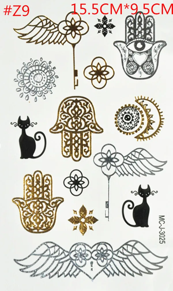 

4 style/women a lot of temporary gold silver gold fake tattoo tattoo stickers tattoo heart Flash tattoos Taty Tattooin art