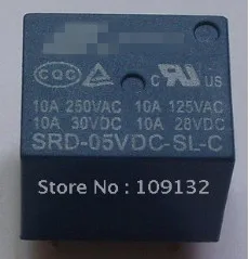 

Free Shipping 10PCS SRD-5VDC-SL-C SONGLE relay, T73-5 V, 5 feet DIP-