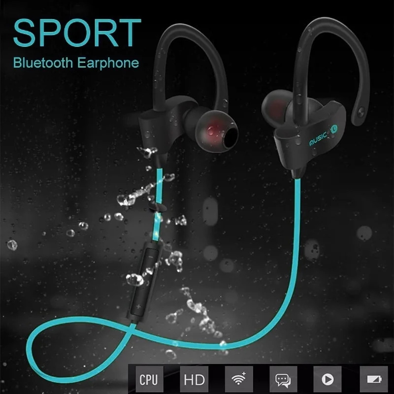 

Sports Bluetooth Headset Wireless 4.1 Hanging Ear Stereo Binaural Phone Universal