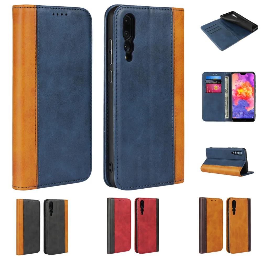 Etui Case For Huawei P20 Lite Pro P Smart Cases Luxury Flip Wallet Genuine Leather Magnetic Funda Cover Coque Capinha | Мобильные