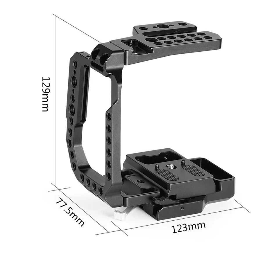 SmallRig BMPCC 4K быстросъемная клетка для камеры, половинная клетка для карманного кинокамеры Blackmagic, 4 K/6 K W/Manfrotto 501PL plate