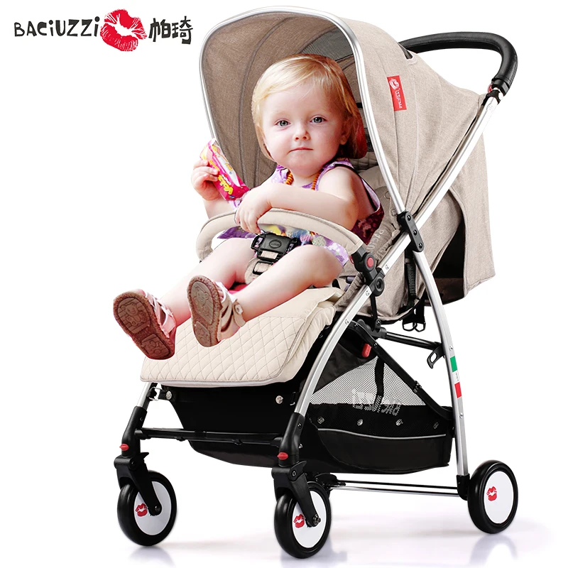 

Fashion Folding Baby Stroller/ Pram, Highview Pushchair for 0-36 Months Baby Sitting & Lying, Portable Children Umbrella Car