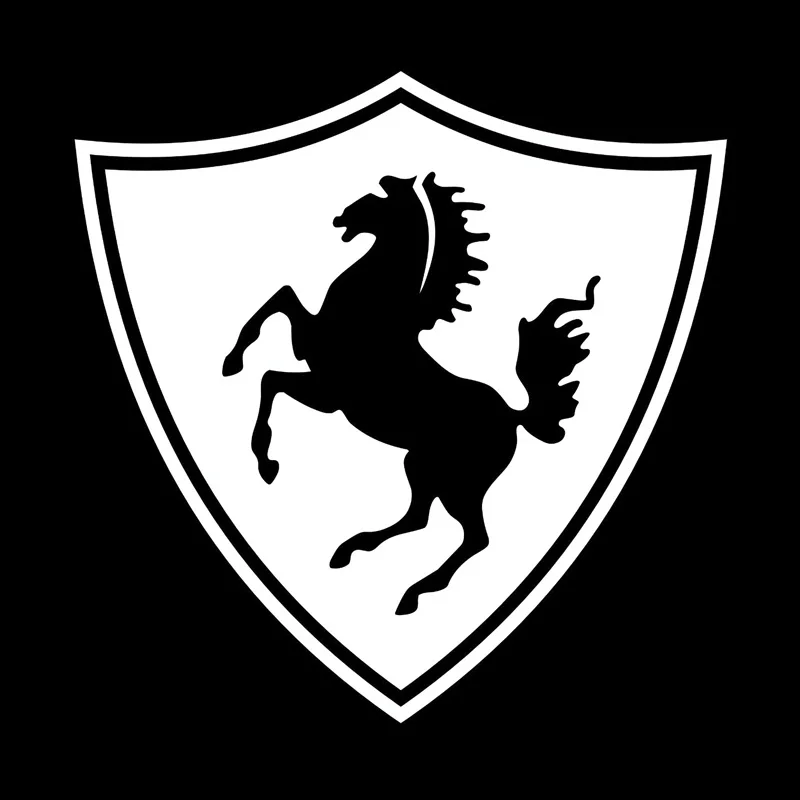 16cm 16cm Horse Logo Funny Vinyl Decal Black Silver Car Sticker Car Accessories S6 21 Car Accessories Vinyl Decalcar Sticker Aliexpress