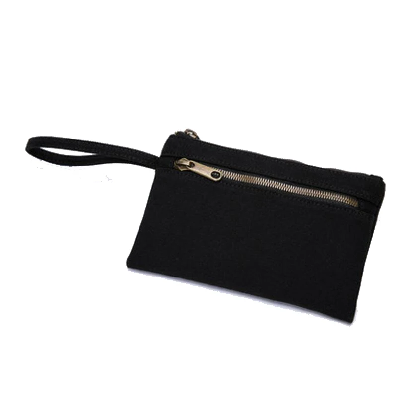 Холщовый клатч, сумка, маленькая сумочка, простая Сумочка, Bolso Mujer Lona, 19*13 см(7,"* 5,1" - Цвет: Black