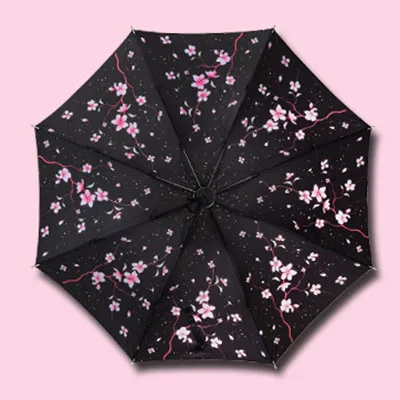 Женский складной зонтик для взрослых, один размер, женский складной зонтик, анти-УФ Автоматический зонтик, женский зонт с цветами - Цвет: as shows