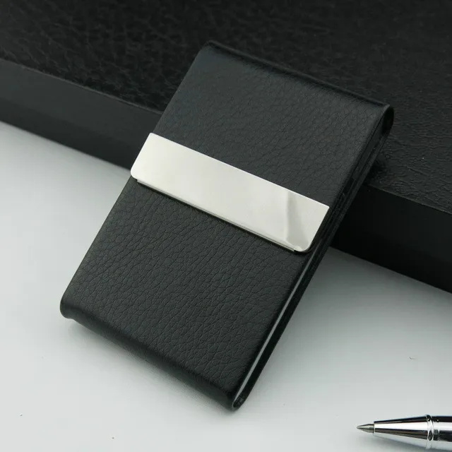 big capacity business card holder credit card holder fashion unisex visit card case metal wallet leather - Business Card Holder Wallet big capacity business card holder credit card holder fashion unisex visit card case metal wallet leather - Business Card Holder Wallet