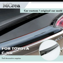 MCrea ABS автомобильный Стайлинг задний багажник хвост накладка наклейки Блестки для Toyota CHR C-HR аксессуары