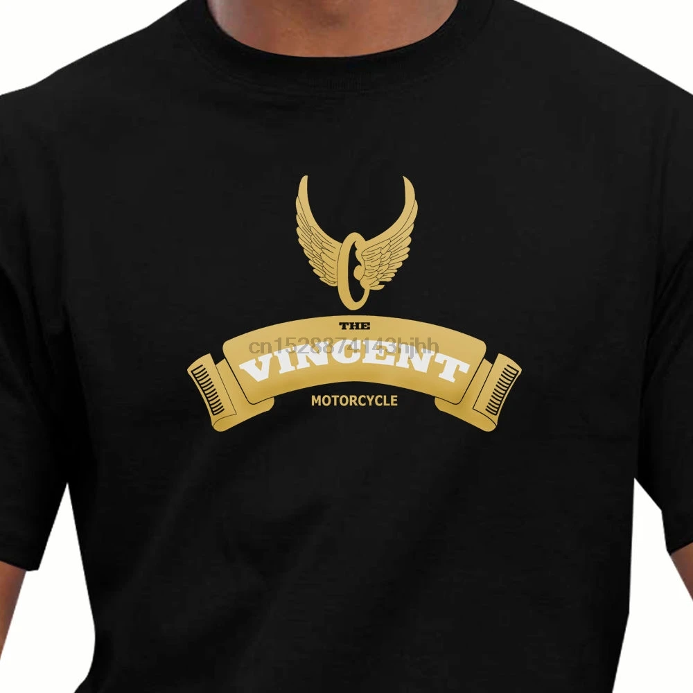 Гонки ретро-классический Винсент мотоциклы T-Shirt2018 Новая Летняя мужская футболка