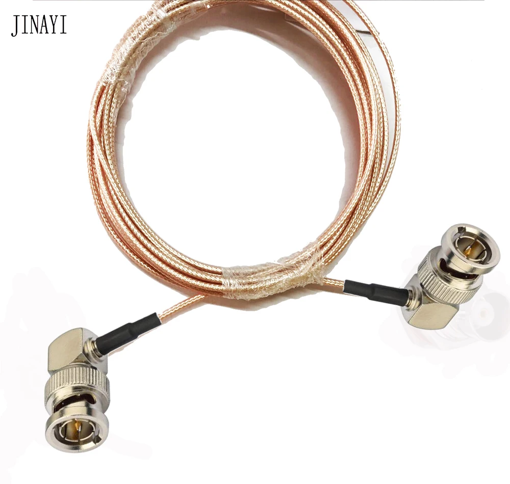 BNC male to BNC Right Angle Male Plug Connector RF Coaxial Coax Cable