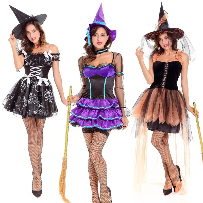 Женский костюм ведьмы для взрослых на Хеллоуин, зеленый маг вампира, маскарадный костюм Лесной принцессы, маскарадное вечернее платье волшебника