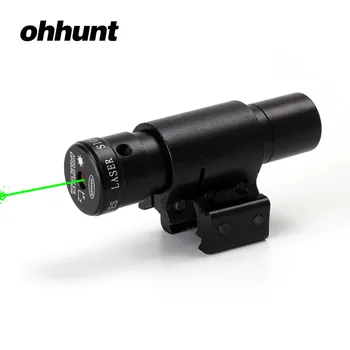 

ohhunt Hunting Tactical 5mw Green Laser Sight Scope 11mm or 20mm Rail Fit for Pistol Rifle Scope Push-button on/off Switch