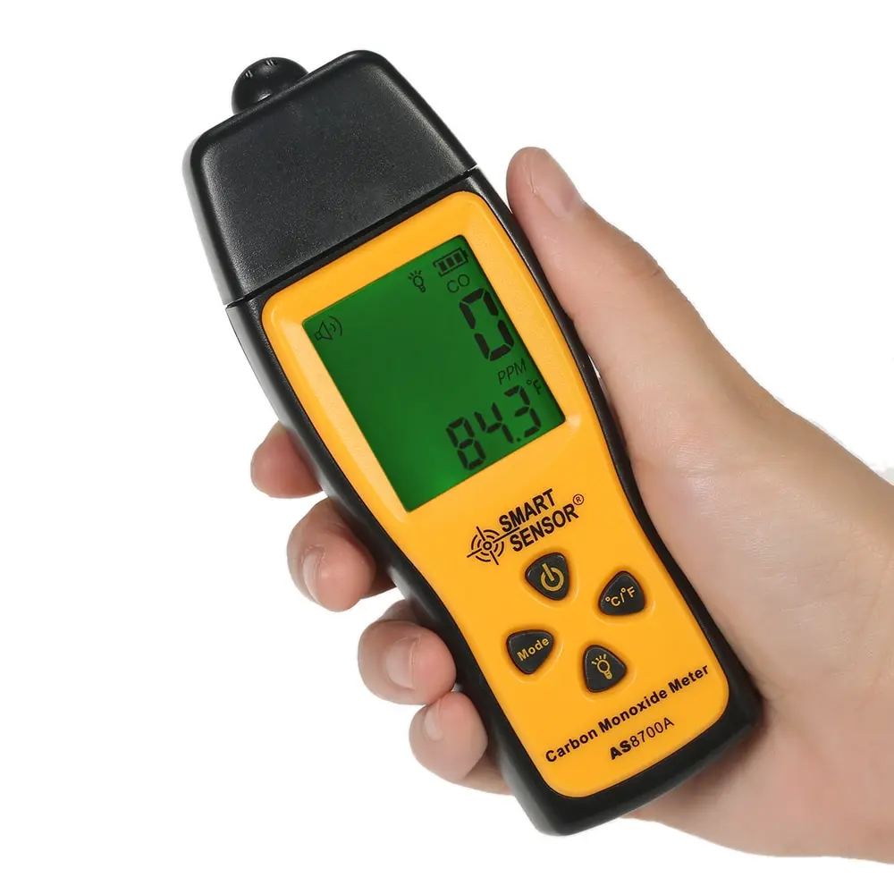 Professional CO Gas Analyzer mini Carbon Monoxide Meter Tester gas Detector Monitor LCD diaplay Sound+ Light Alarm 0-1000ppm
