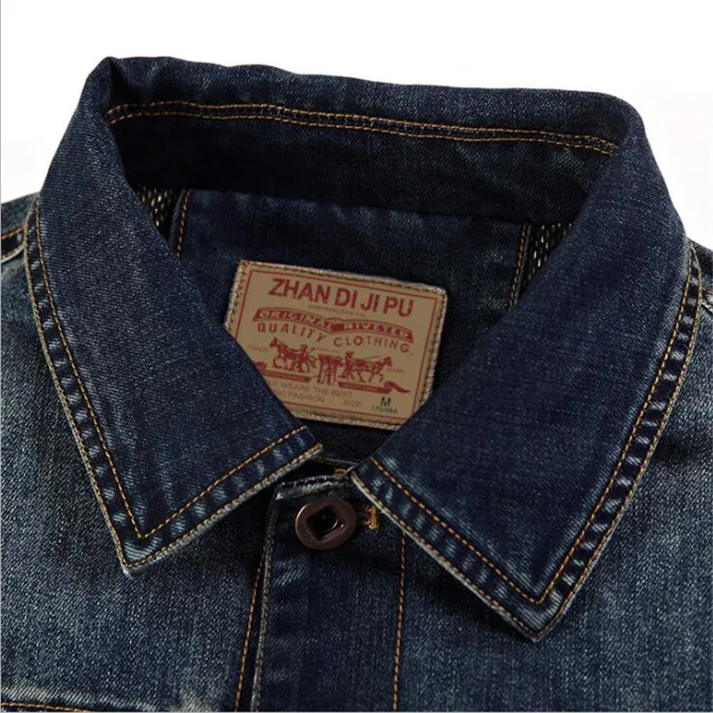 Sky Blue Deep Blue Denim Jeans Jacket Man 2019 Spring Autumn Fashion Male Slim Denim Cotton Outwear College Male Denim Coat