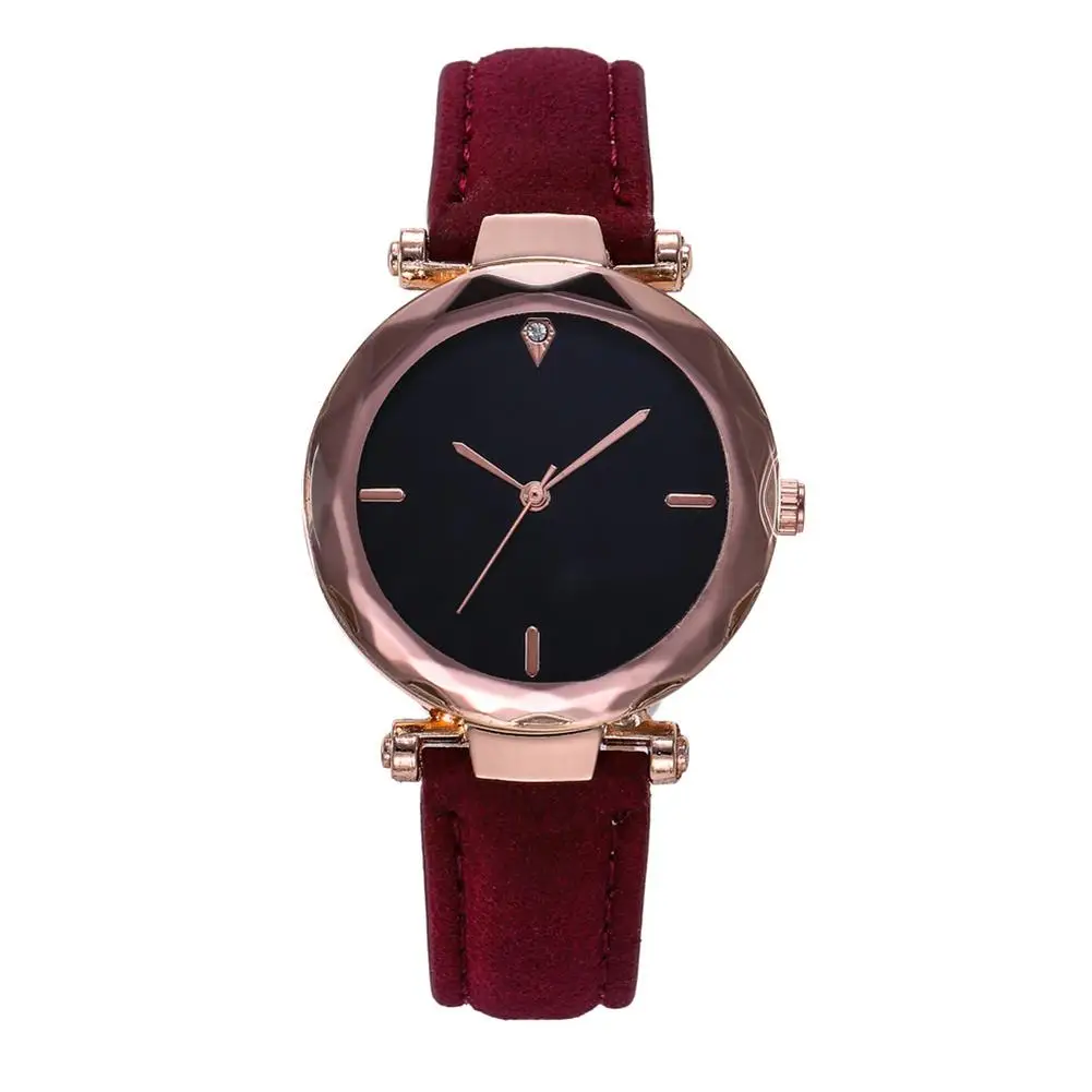 2018 Popular Women Minimalism Round Dial No Numbers Quartz watch women
