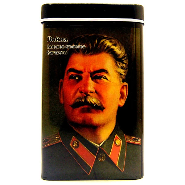 

Holder 20pcs Stalin Vintage Cigarette Case Tinplate Metal Commemorating the victory of WW2 Smoking Accessories Gift for Men