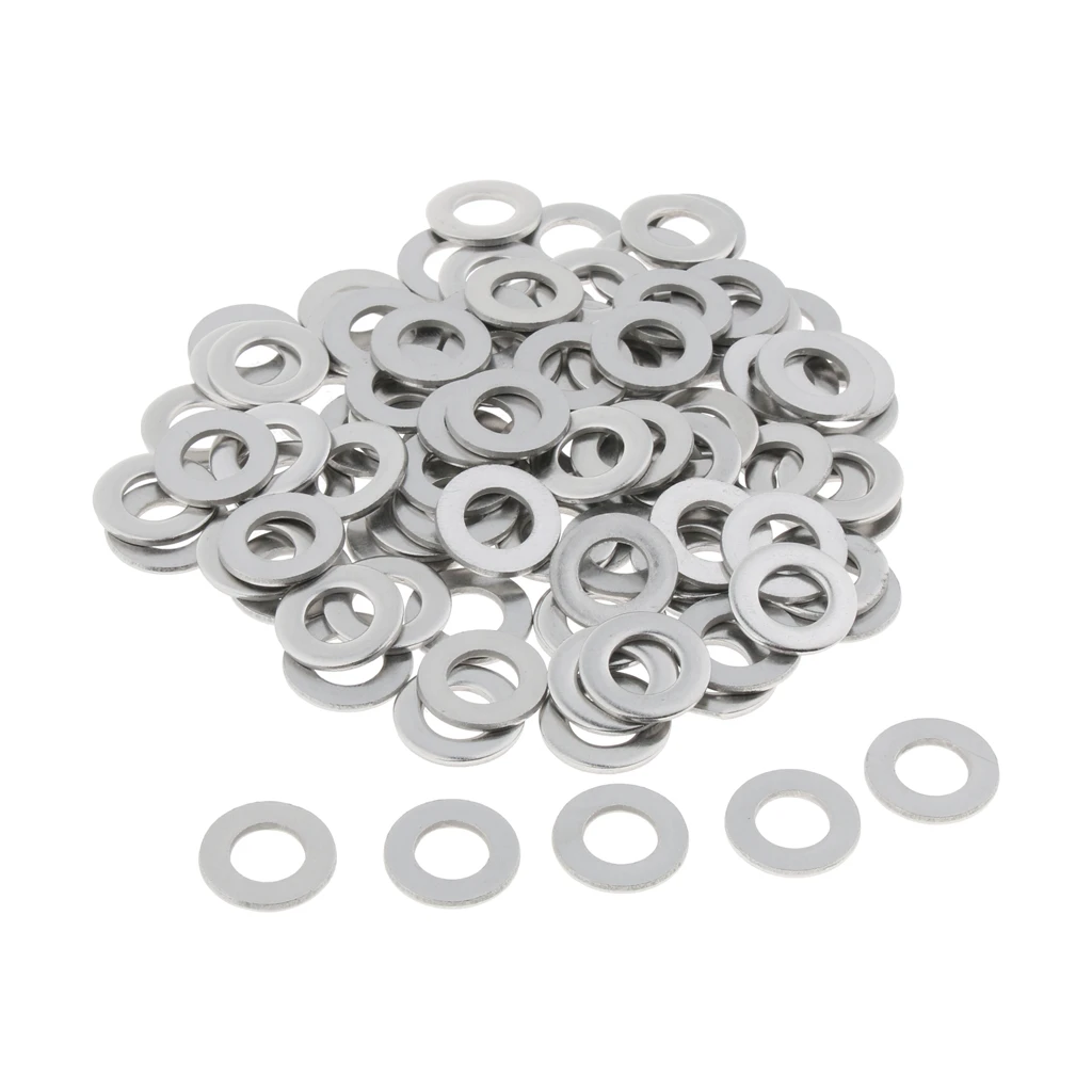 100pcs Stainless Metric Flat Washer Screw Gasket Fastener Spacer M10