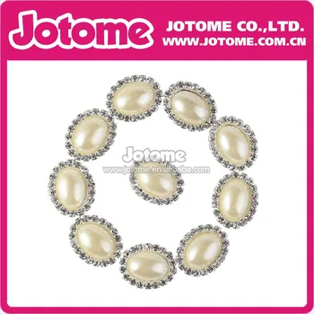 

New Fashion Rhinestone Pearl flat back without Brooches pin for wedding