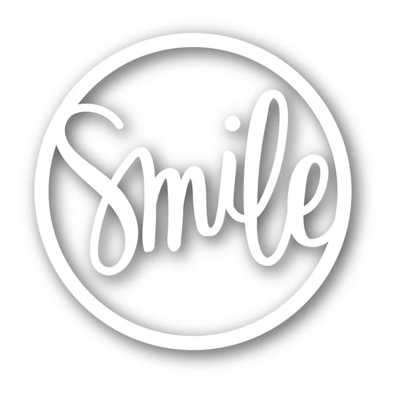 Металлический трафарет с надписью Smile для скрапбукинга|Вырубные штампы| |