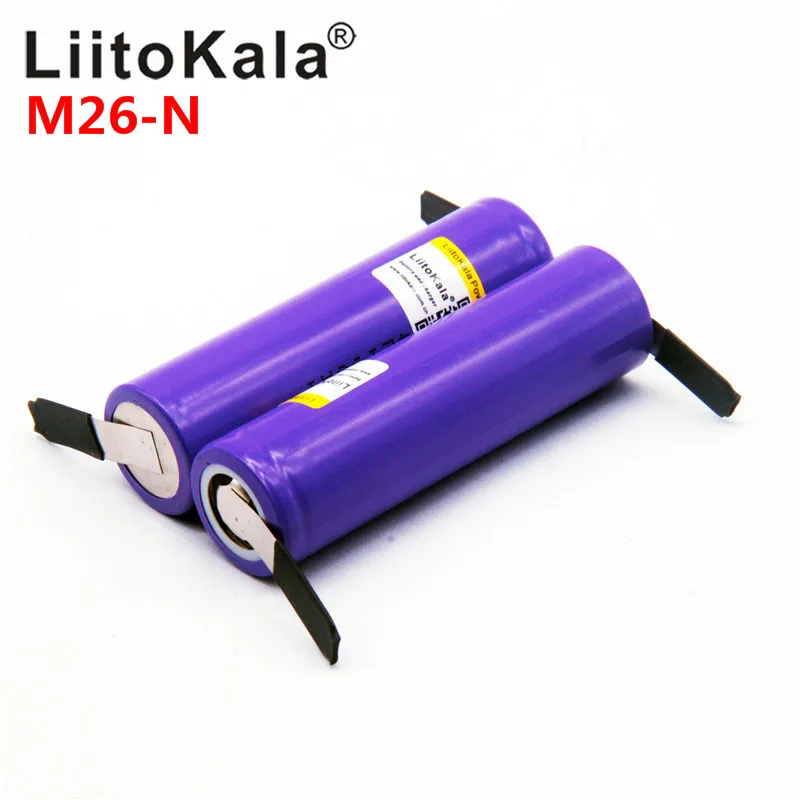 LiitoKala телефон 18650 дюймов 2600 мАч 10 А ICR18650 m26 3 7 в Зарядка для фонарика внешний