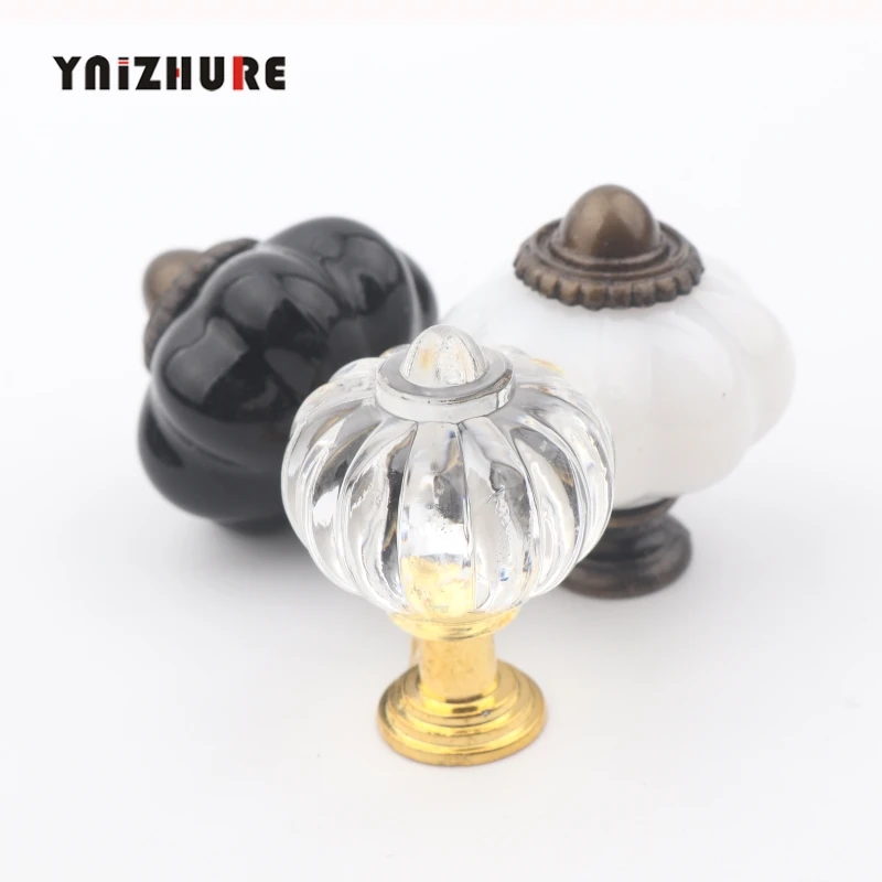 

1PC 30*36mm Modern Acrylic Knobs and Lantern Handles Door Alloy Handle Cupboard Drawer Kitchen Pull Handle Knob Furniture