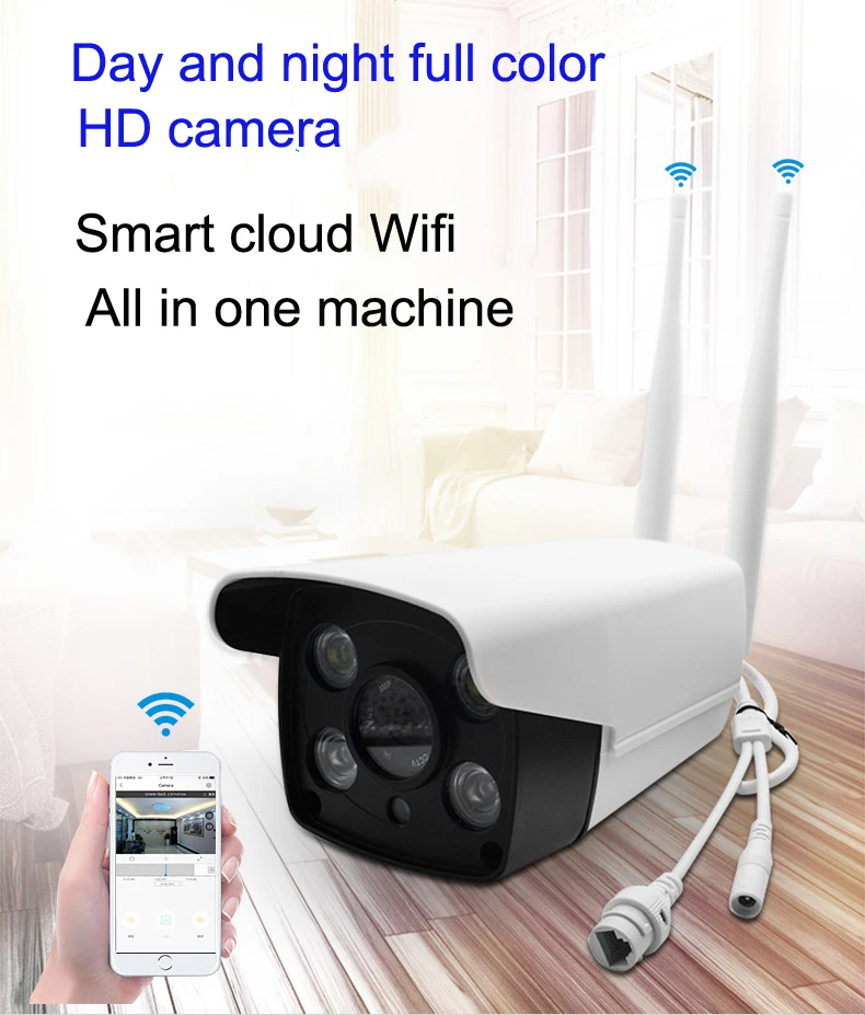 

CHHD Security Camera System,720P Wireless Security Camera System and TF Card.Waterproof dual light source HD night vision.