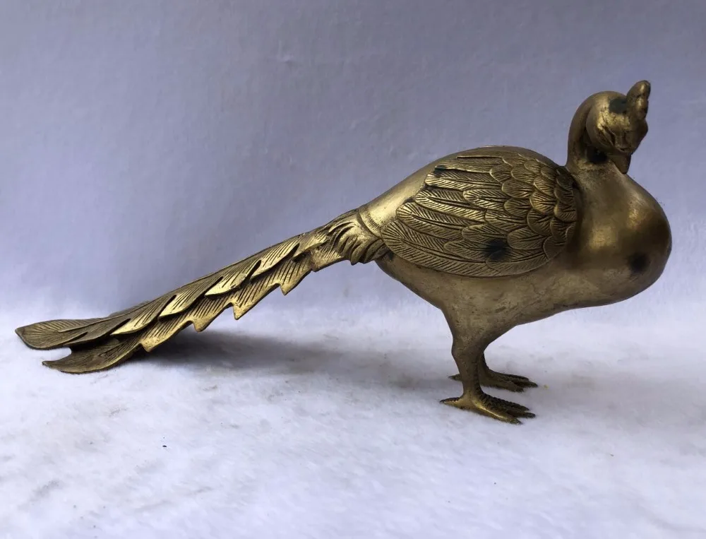 

Pure copper peacock pair of copper phoenix large peacock bird king crafts ornaments rich birds