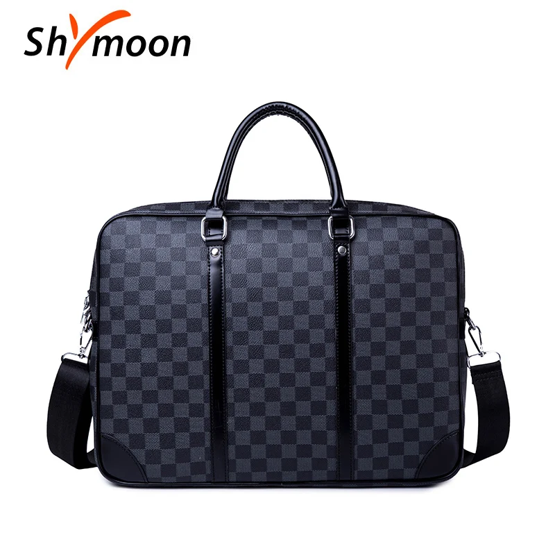 

Luxury Men Casual Briefcase Bag Leather vintage Shoulder bag for business Fashion Kenken Handbags for 14 inch Computer Laptop