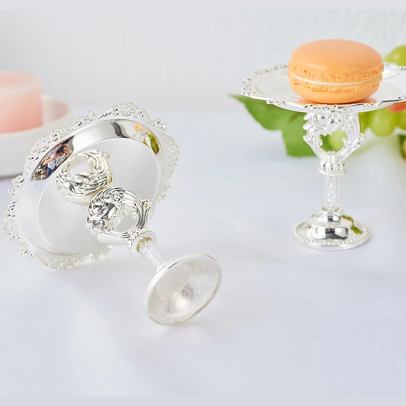 2 قطعة/الوحدة الأوروبية الراقية معكرون الفضة لوحة الزفاف حلويات الجدول عيد ميلاد حزب الديكور 2 قطعة/الوحدة الأوروبية الراقية معكرون الفضة لوحة الزفاف حلويات الجدول عيد ميلاد حزب الديكور