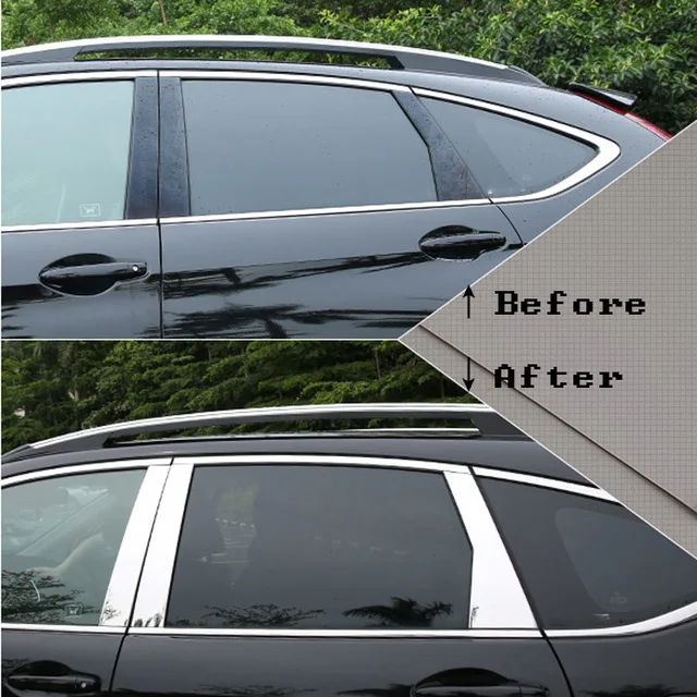 

For Honda CRV CR-V accessories 2012/13/14/15/16/17 Stainless steel Window Trims Center Pillars Covers