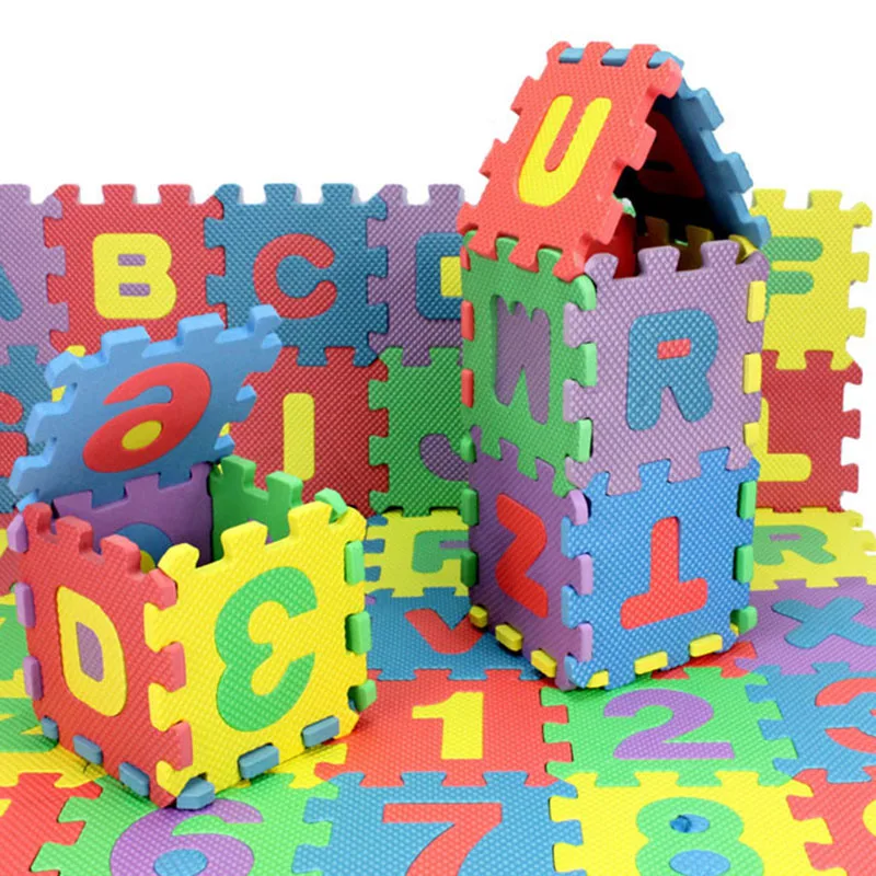 36 шт. детские игрушки-головоломки мини EVA пена русский алфавит числа коврики мягкий детский игровой коврик-пазл для детей развивающие игрушки