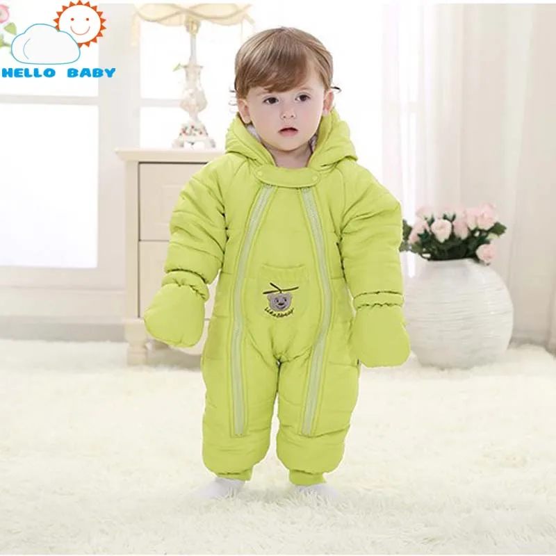 

Baby girl clothes jacket costume bodysuits baby coverall clothing thick warm climbing padded winter jumpers suit zipper style
