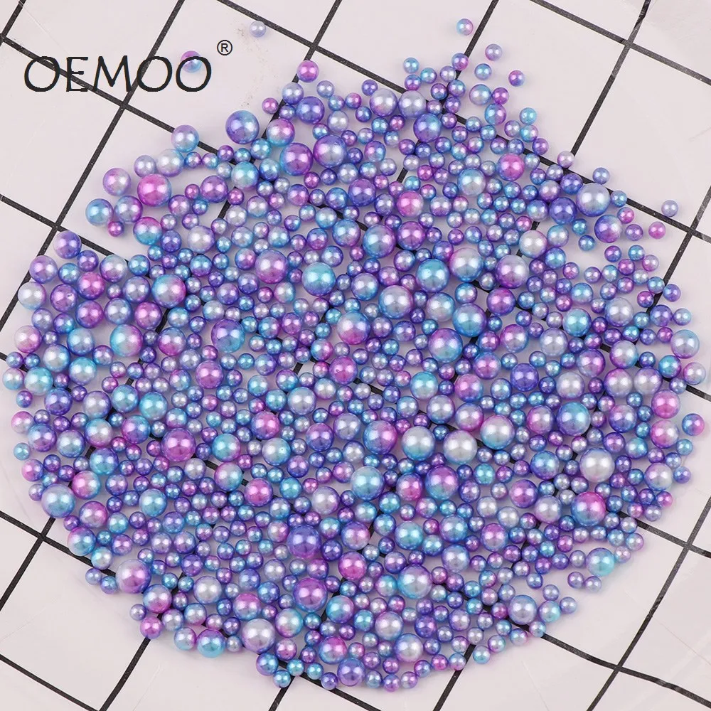 

20g Random Mixed Rainbow Color 3/4/5/6mm Pearls Beads ABS Imitation Pearls No Holes Loose Spacer DIY Beads For Bracelet Necklace