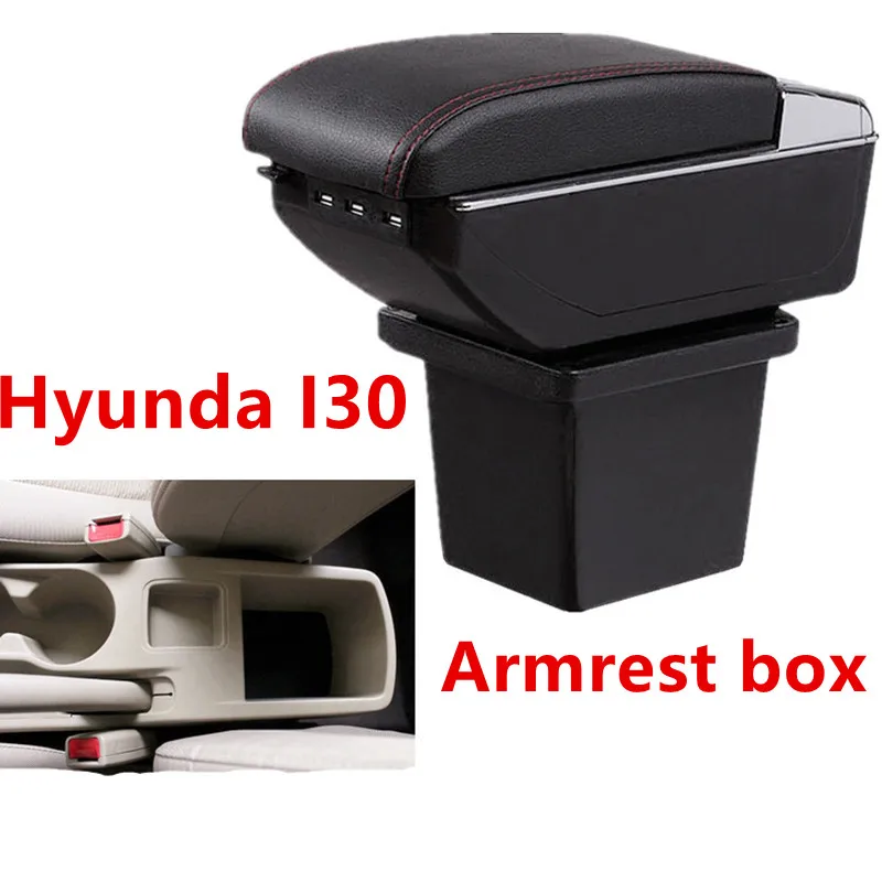 

Leather Car Center Console Armrests Storage Box for Hyundai Elantra Touring i30 i30cw Armrest box Auto Interior Parts 2009 2010