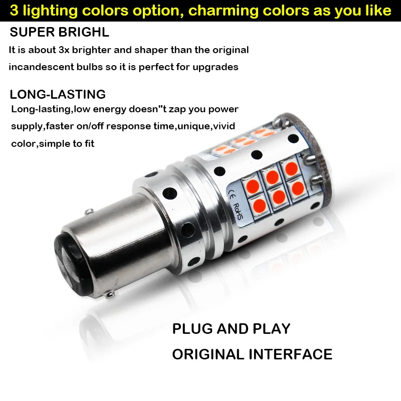 IJDM Автомобильные светодиодные стоп сигналы Canbus 1157 P21/5W BAY15d BA15D 3030 32SMD задние