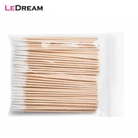 High Quality 1 Bag 100pcs Wooden Cotton Stick Swabs Buds For Cleaning The Ears Eyebrow Lips Eyeline Tattoo Makeup Cosmetics 1