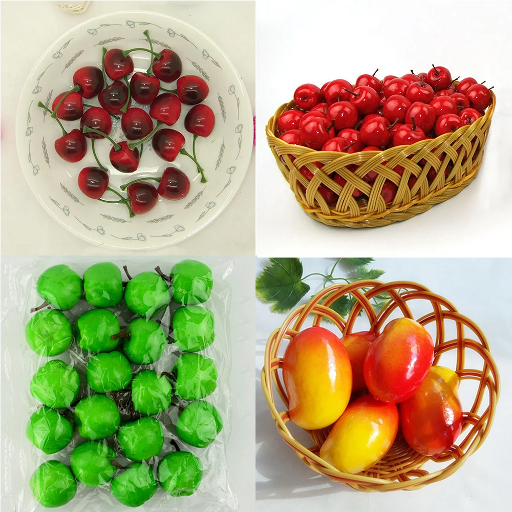 20 шт Мини фруктовая модель муляжи фруктов и овощей набор домашнего декоративного украшения