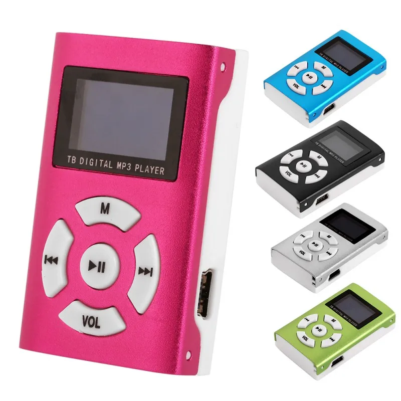

Portable USB Mini MP3 Player LCD Screen Support Micro SD TF Card Slick stylish design Sport Player mp3 with white Headset