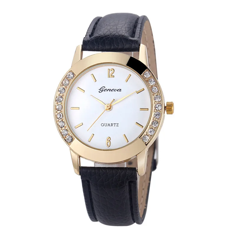 Excellent Quality font b Women b font font b Watches b font Ladies Diamond Leather Quartz