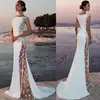 Womens Sexy Sleeveless Lace Patchwork Maxi Dress Formal BallGown White Lace Long Dress Elegant Womens Dresses ► Photo 1/6