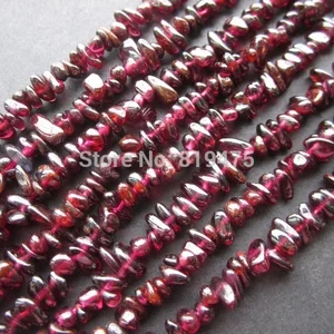 Красный натуральный гранатовый Кристалл бусины гранат грубые модные бусины для изготовления ювелирных изделий Аксессуары для ювелирных изделий - изображение