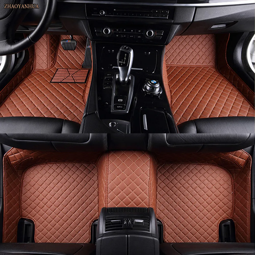 

ZHAOYANHUA Car floor mats for Toyota Corolla RAV4 Mark X Crown Verso FJ Cruiser yaris L 5D car-styling carpet floor liner
