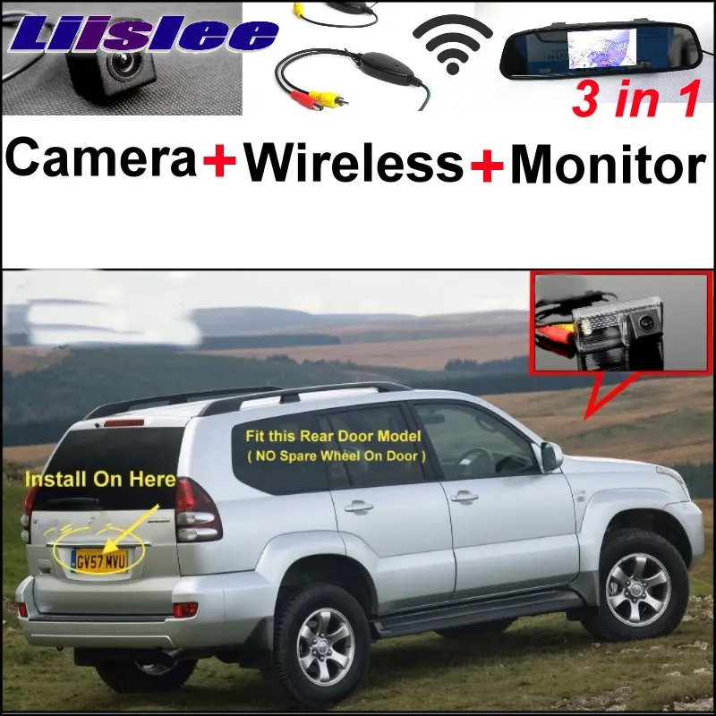 

LiisLee Special Camera + Wireless Receiver + Mirror Monitor Parking System For TOYOTA Land Cruiser LC 120 LC120 Prado 2002~2009