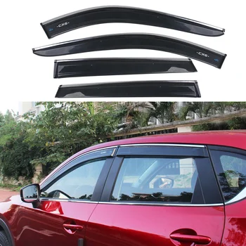 

For Mazda CX-5 CX5 2017 2018 2019 ABS Plastic Window Visors Awnings Rain Sun Deflector Guard Vent Covers Protector Car Styling