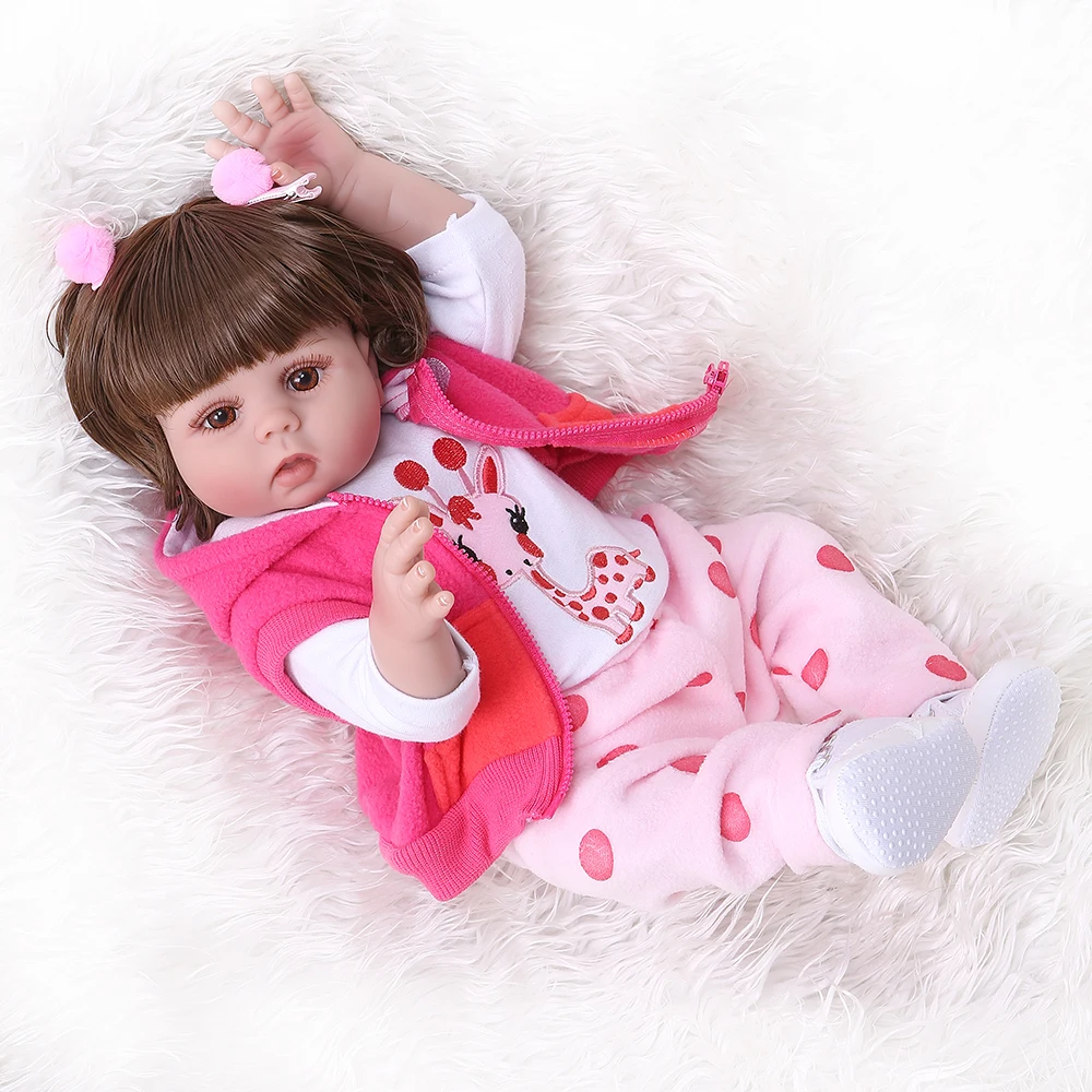 Boneca - Reborn 50 CM - Corpo Silicone - Kids Clothes