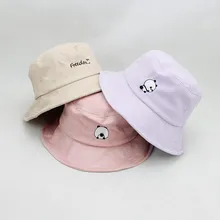 Ldslyjr хлопка; одежда с рисунком панды, панамка с вышивкой Рыбацкая шляпа на открытом воздухе Дорожная шляпа шляпы от солнца для Для женщин 444